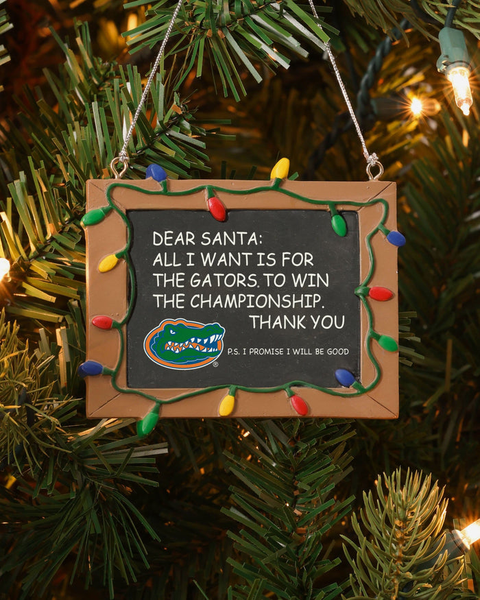 Florida Gators Resin Chalkboard Sign Ornament FOCO - FOCO.com