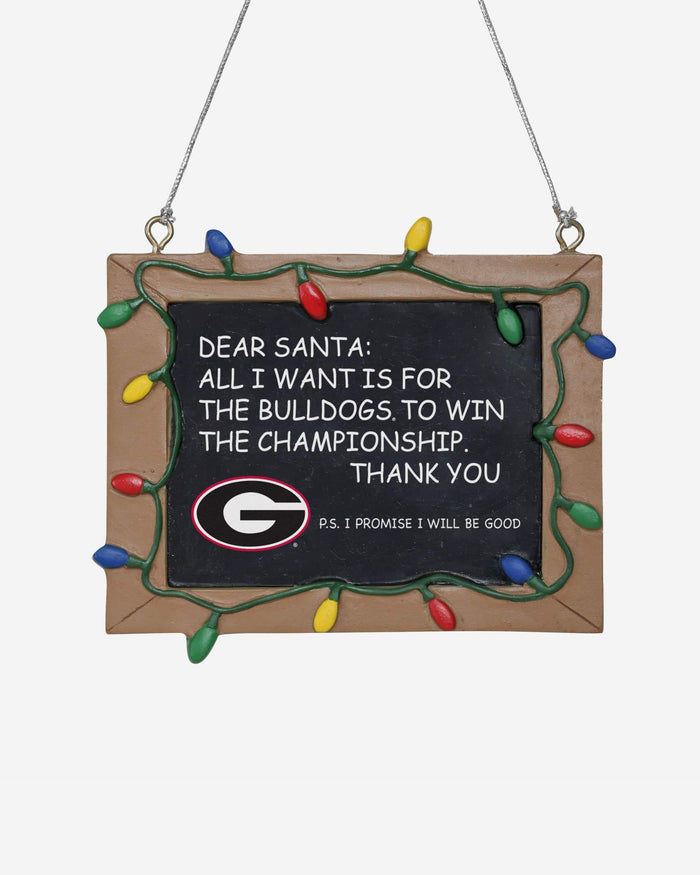 Georgia Bulldogs Chalkboard Sign Ornament Foco - FOCO.com