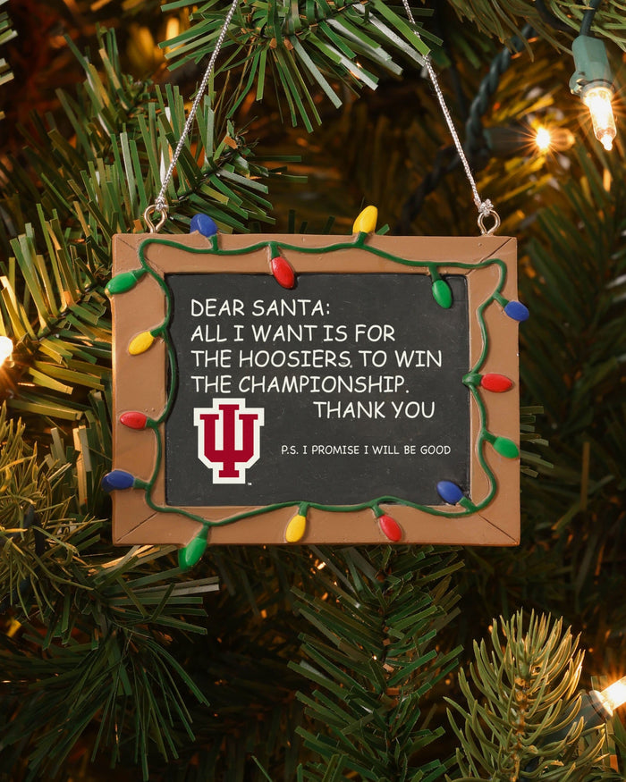 Indiana Hoosiers Resin Chalkboard Sign Ornament FOCO - FOCO.com