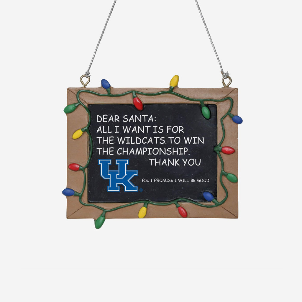 Kentucky Wildcats Chalkboard Sign Ornament FOCO - FOCO.com