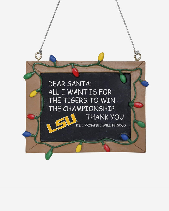 LSU Tigers Chalkboard Sign Ornament FOCO - FOCO.com