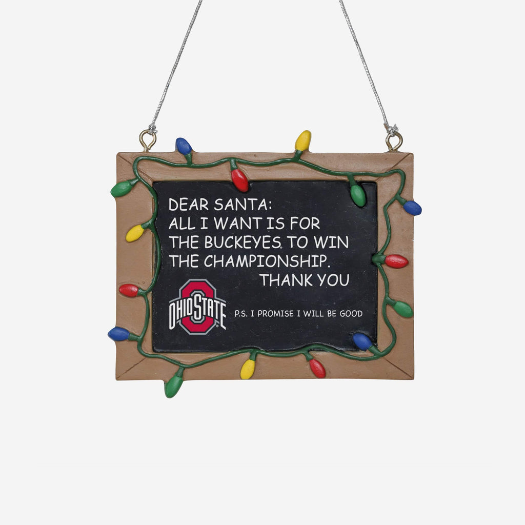 Ohio State Buckeyes Chalkboard Sign Ornament FOCO - FOCO.com