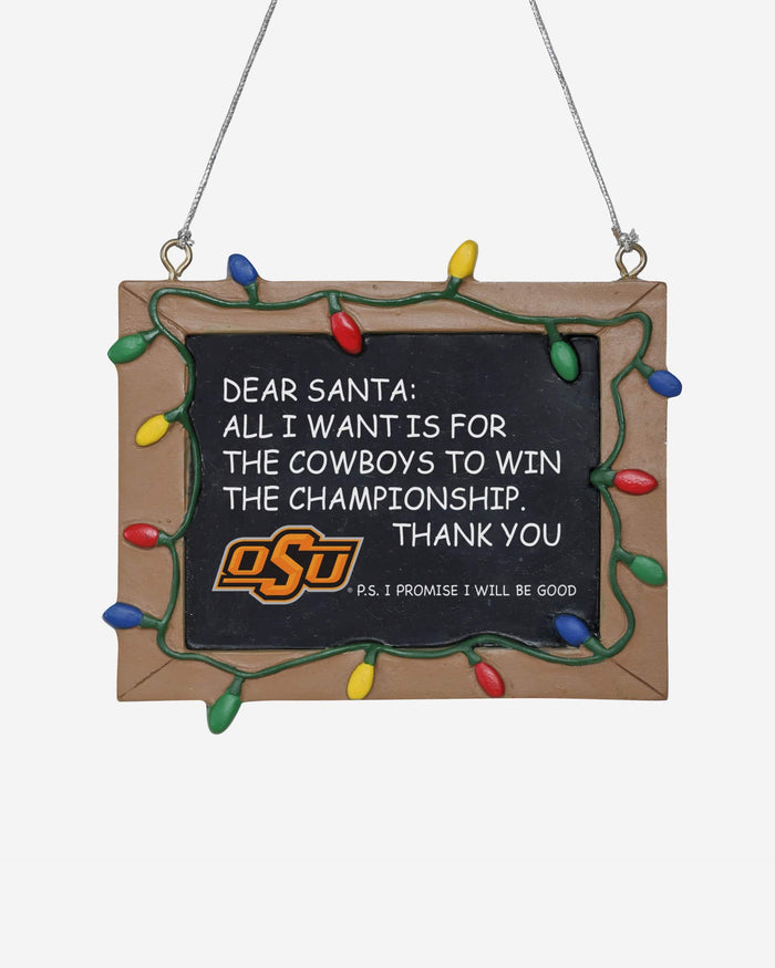 Oklahoma State Cowboys Chalkboard Sign Ornament FOCO - FOCO.com