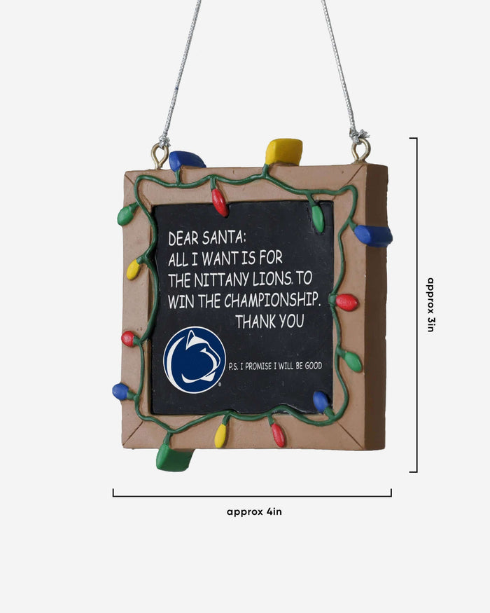 Penn State Nittany Lions Resin Chalkboard Sign Ornament FOCO - FOCO.com