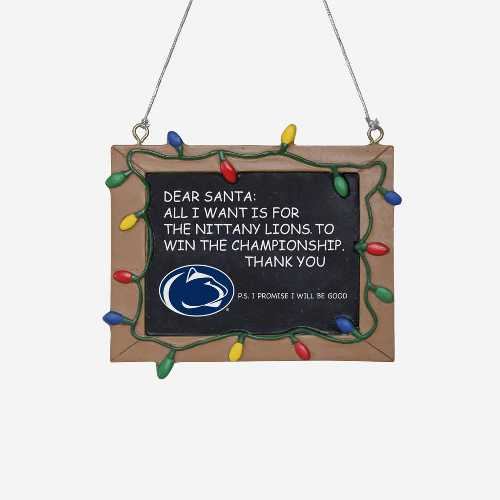 Penn State Nittany Lions Resin Chalkboard Sign Ornament FOCO - FOCO.com