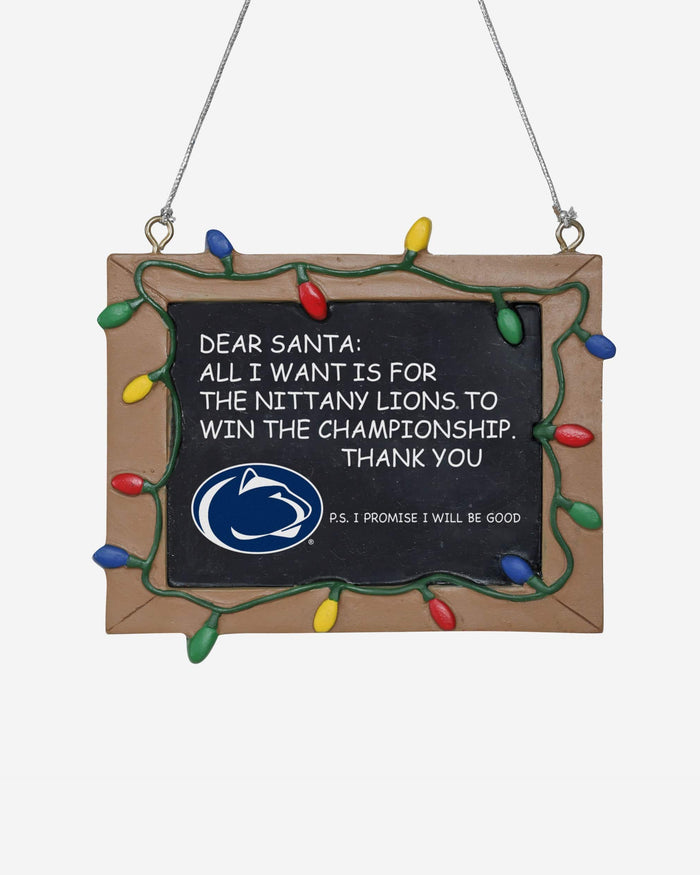 Penn State Nittany Lions Resin Chalkboard Sign Ornament FOCO - FOCO.com