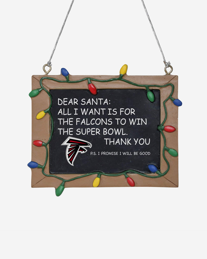 Atlanta Falcons Resin Chalkboard Sign Ornament FOCO - FOCO.com