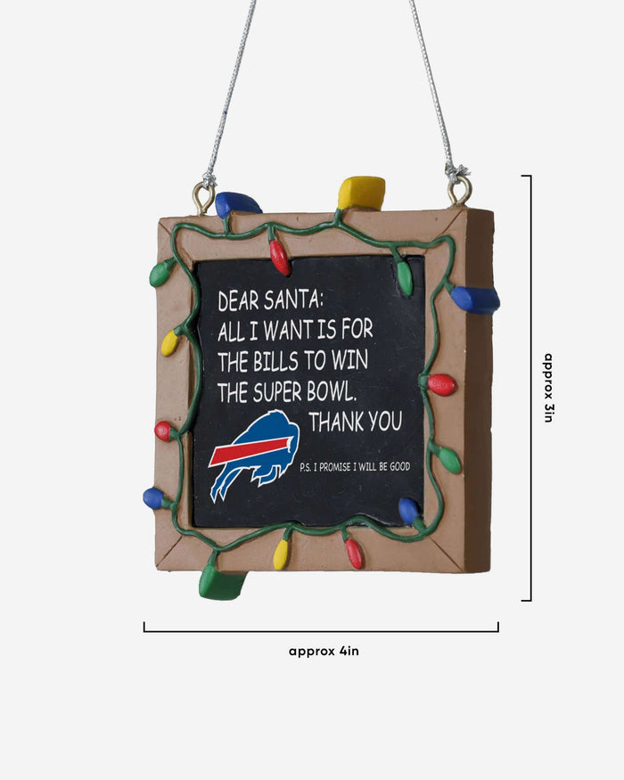 Buffalo Bills Resin Chalkboard Sign Ornament FOCO - FOCO.com