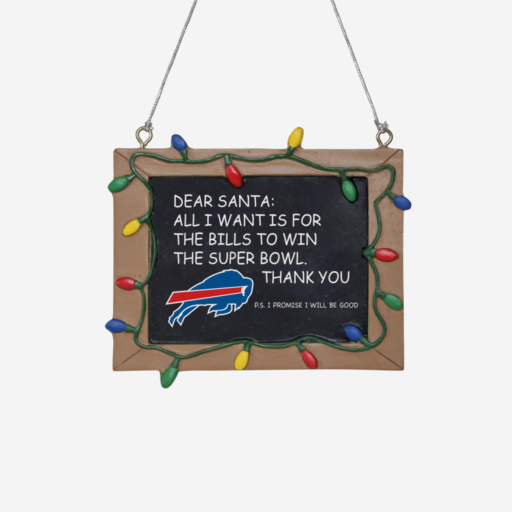 Buffalo Bills Resin Chalkboard Sign Ornament FOCO - FOCO.com