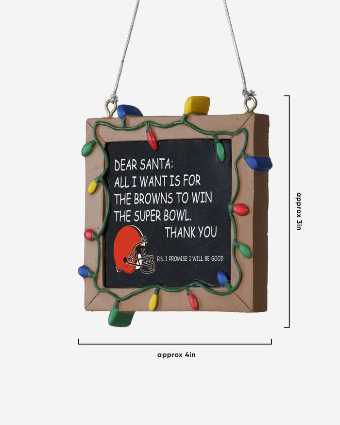 Cleveland Browns Resin Chalkboard Sign Ornament FOCO - FOCO.com