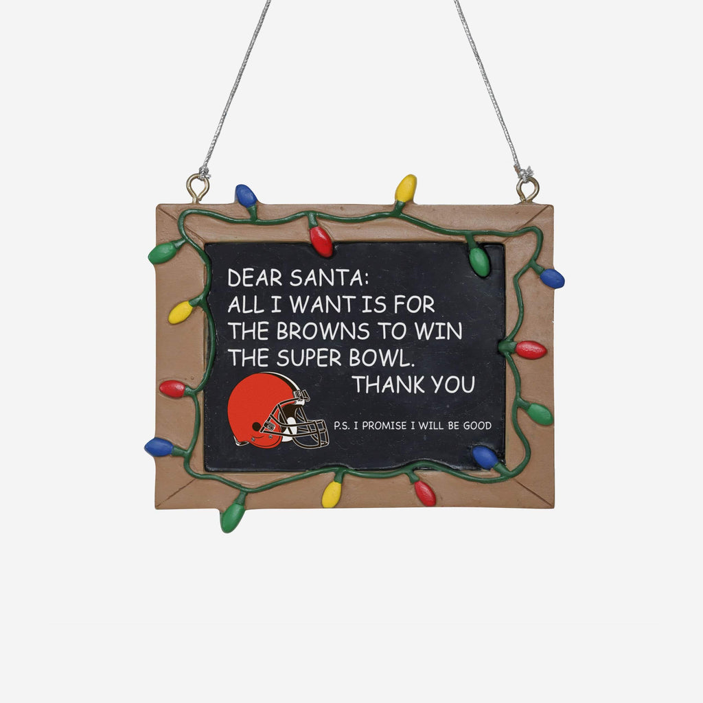 Cleveland Browns Resin Chalkboard Sign Ornament FOCO - FOCO.com