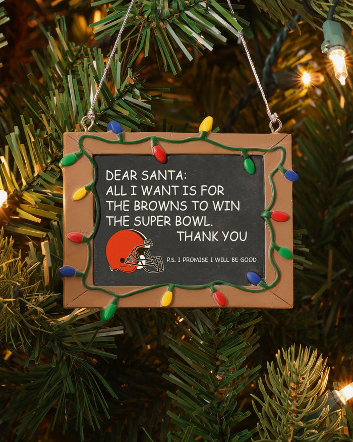 Cleveland Browns Resin Chalkboard Sign Ornament FOCO - FOCO.com