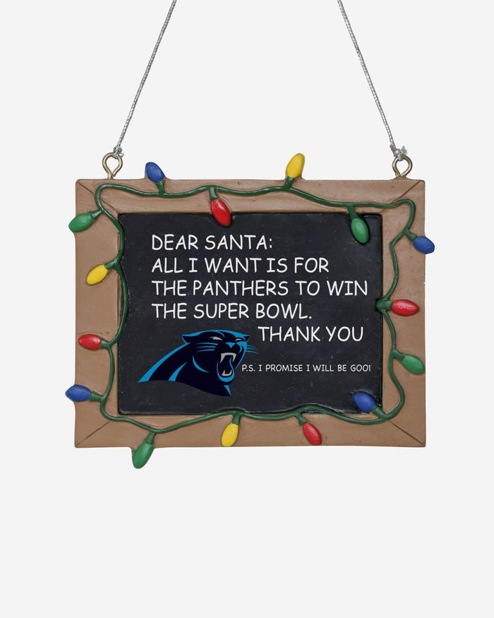 Carolina Panthers Resin Chalkboard Sign Ornament FOCO - FOCO.com