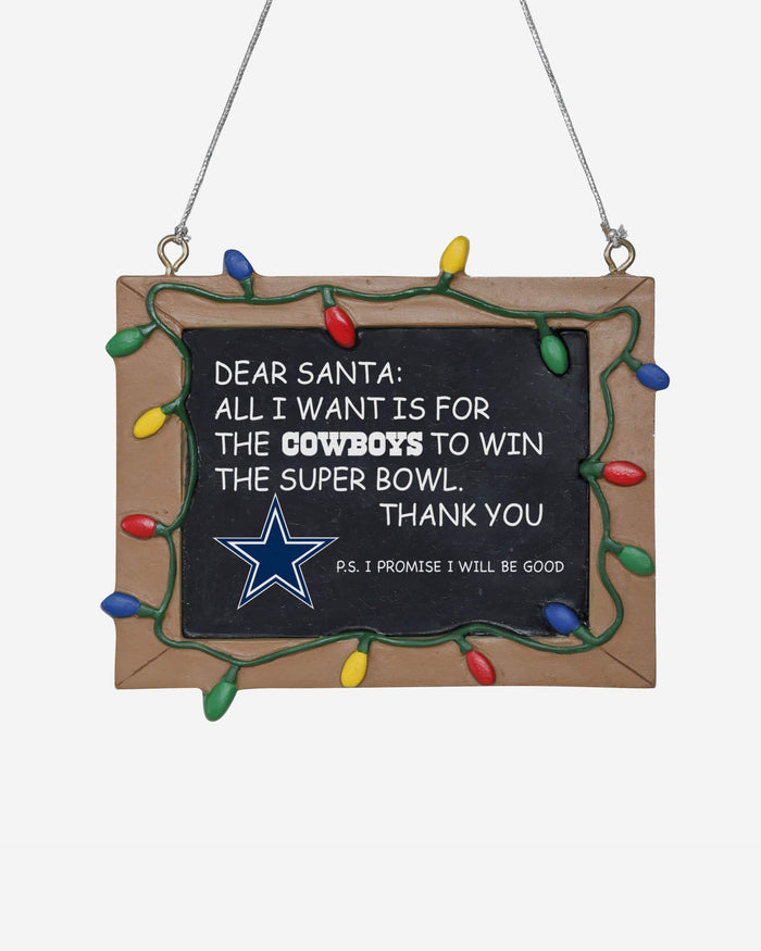 Dallas Cowboys Resin Chalkboard Sign Ornament FOCO - FOCO.com