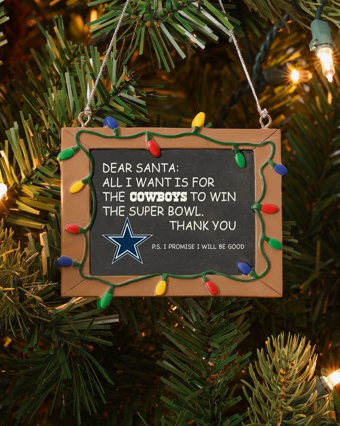 Dallas Cowboys Resin Chalkboard Sign Ornament FOCO - FOCO.com