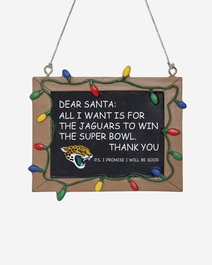 Jacksonville Jaguars Resin Chalkboard Sign Ornament FOCO - FOCO.com