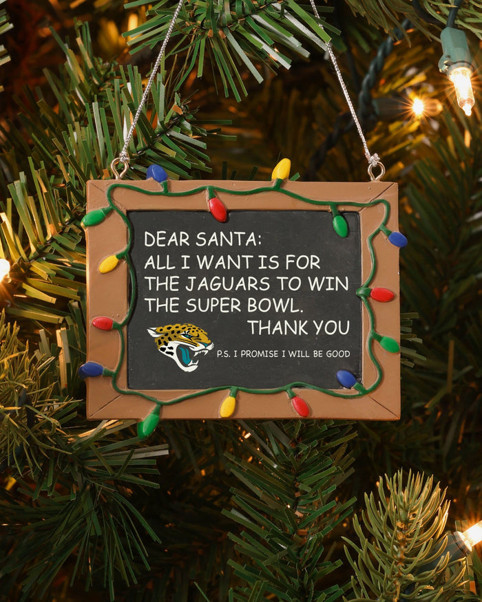 Jacksonville Jaguars Resin Chalkboard Sign Ornament FOCO - FOCO.com