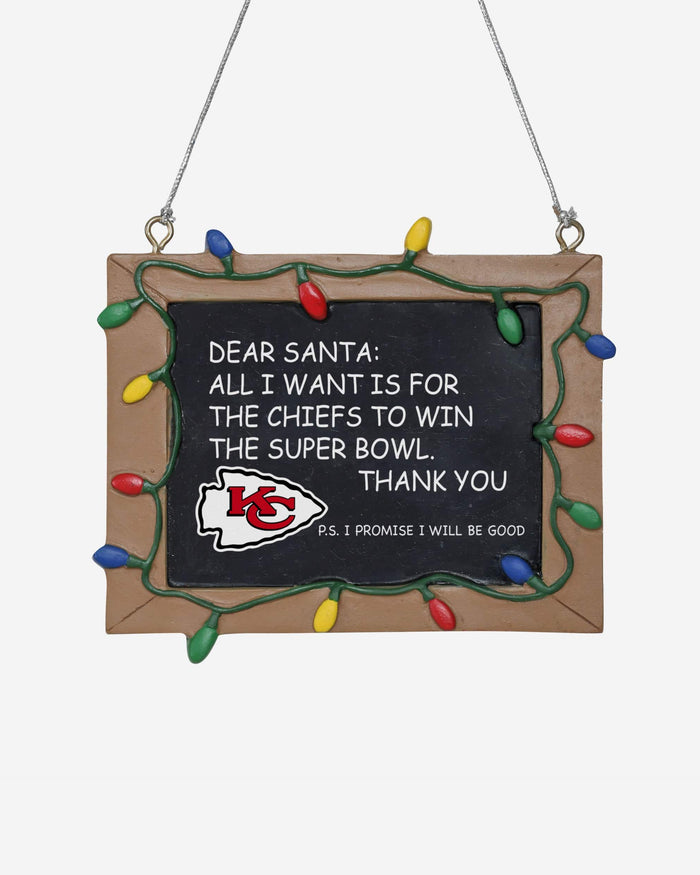 Kansas City Chiefs Resin Chalkboard Sign Ornament FOCO - FOCO.com