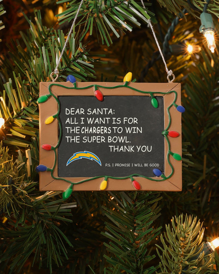 Los Angeles Chargers Resin Chalkboard Sign Ornament FOCO - FOCO.com