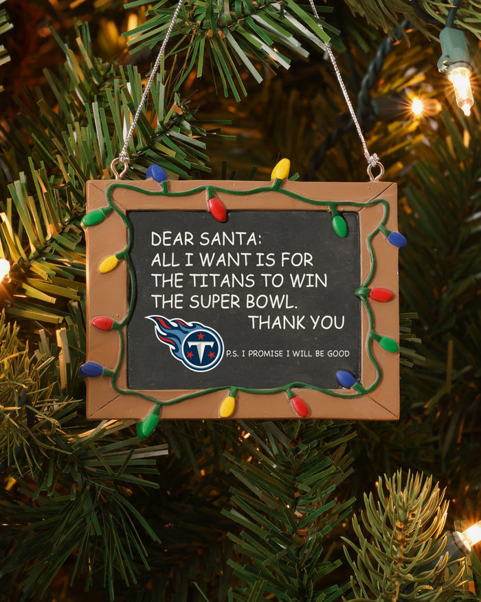 Tennessee Titans Chalkboard Sign Ornament FOCO - FOCO.com