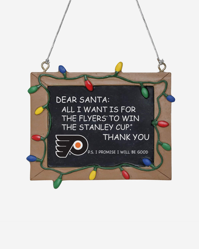 Philadelphia Flyers Resin Chalkboard Sign Ornament FOCO - FOCO.com