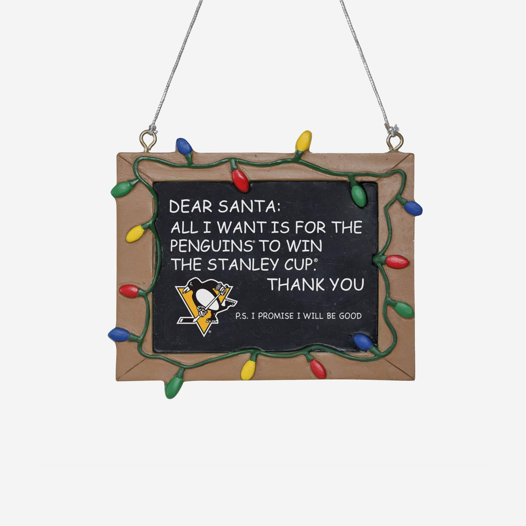 Pittsburgh Penguins Chalkboard Sign Ornament Foco - FOCO.com