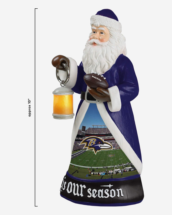 Baltimore Ravens Santa Figure With Light Up Lantern FOCO - FOCO.com