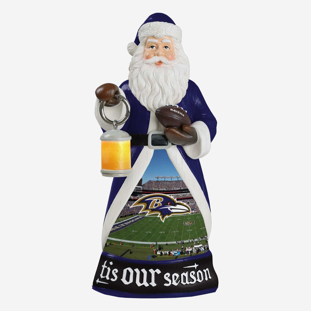 Baltimore Ravens Santa Figure With Light Up Lantern FOCO - FOCO.com