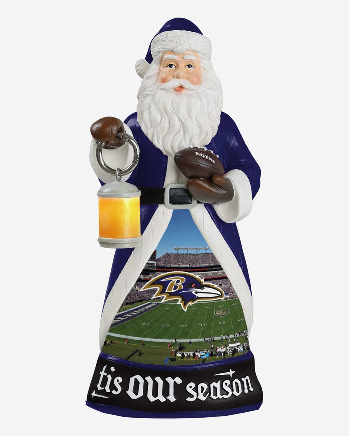 Baltimore Ravens Santa Figure With Light Up Lantern FOCO - FOCO.com