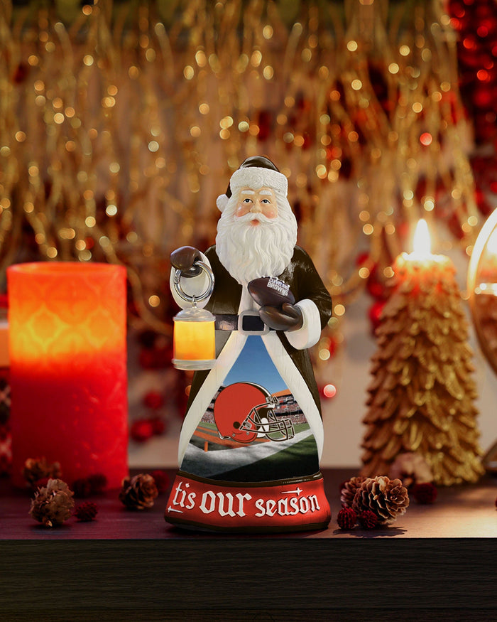 Cleveland Browns Santa Figure With Light Up Lantern FOCO - FOCO.com