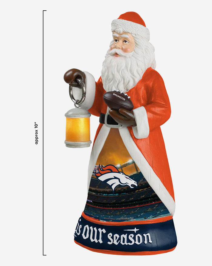 Denver Broncos Santa Figure With Light Up Lantern FOCO - FOCO.com