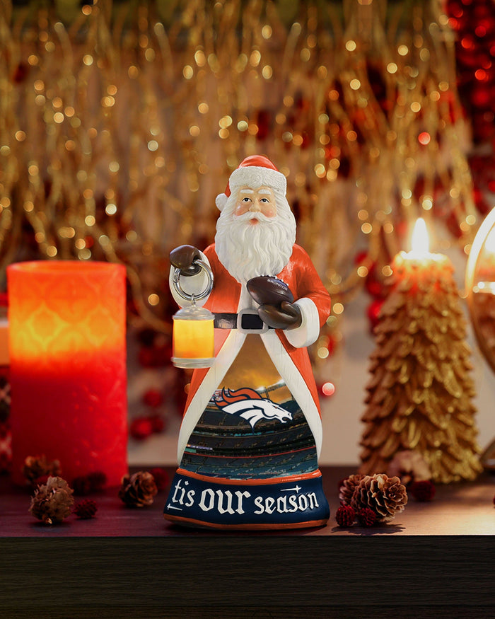 Denver Broncos Santa Figure With Light Up Lantern FOCO - FOCO.com