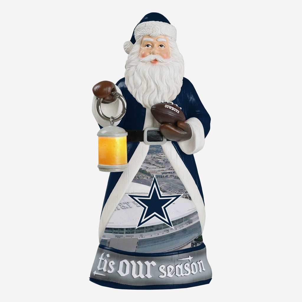 Dallas Cowboys Santa Figure With Light Up Lantern FOCO - FOCO.com