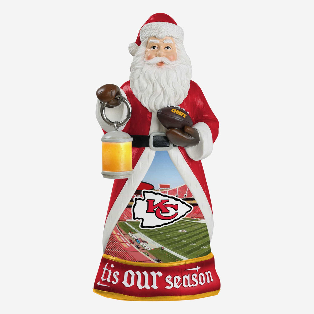 Kansas City Chiefs Santa Figure With Light Up Lantern FOCO - FOCO.com