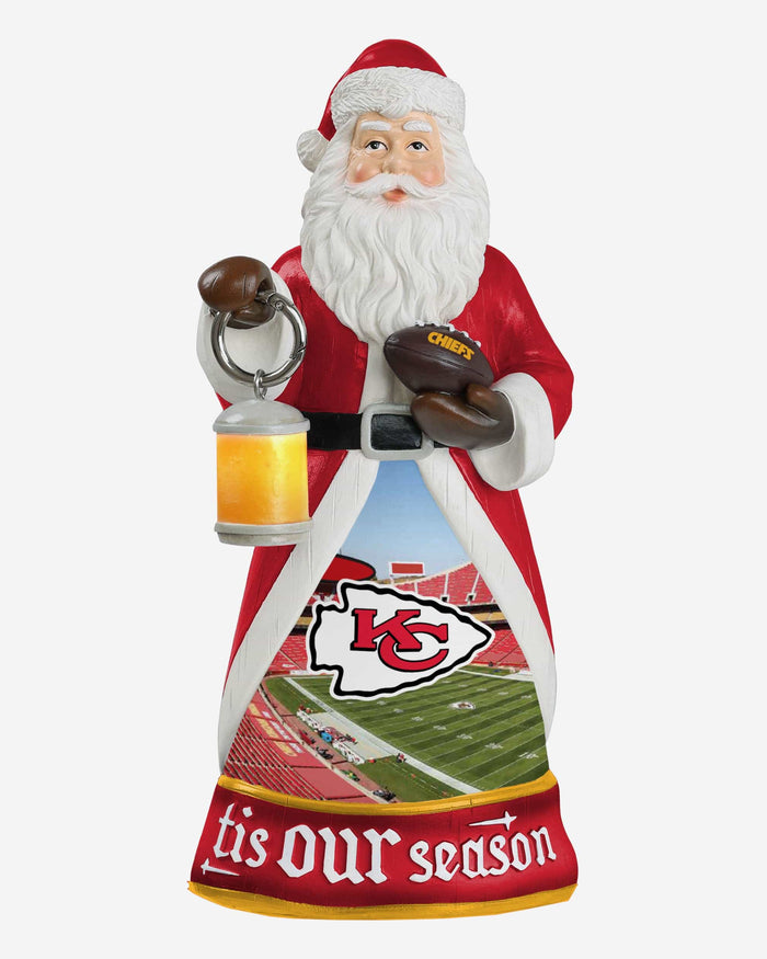 Kansas City Chiefs Santa Figure With Light Up Lantern FOCO - FOCO.com