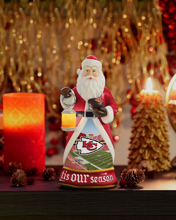 Kansas City Chiefs Santa Figure With Light Up Lantern FOCO - FOCO.com