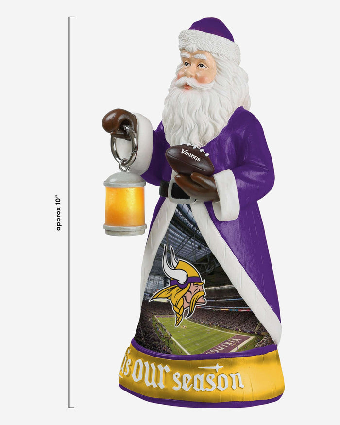 Minnesota Vikings Santa Figure With Light Up Lantern FOCO - FOCO.com