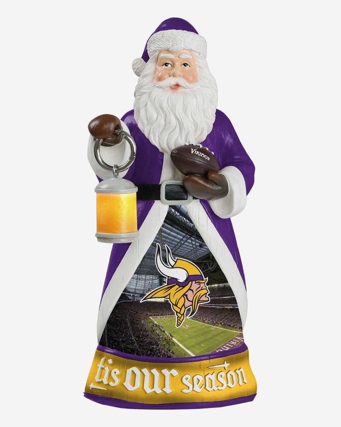 Minnesota Vikings Santa Figure With Light Up Lantern FOCO - FOCO.com
