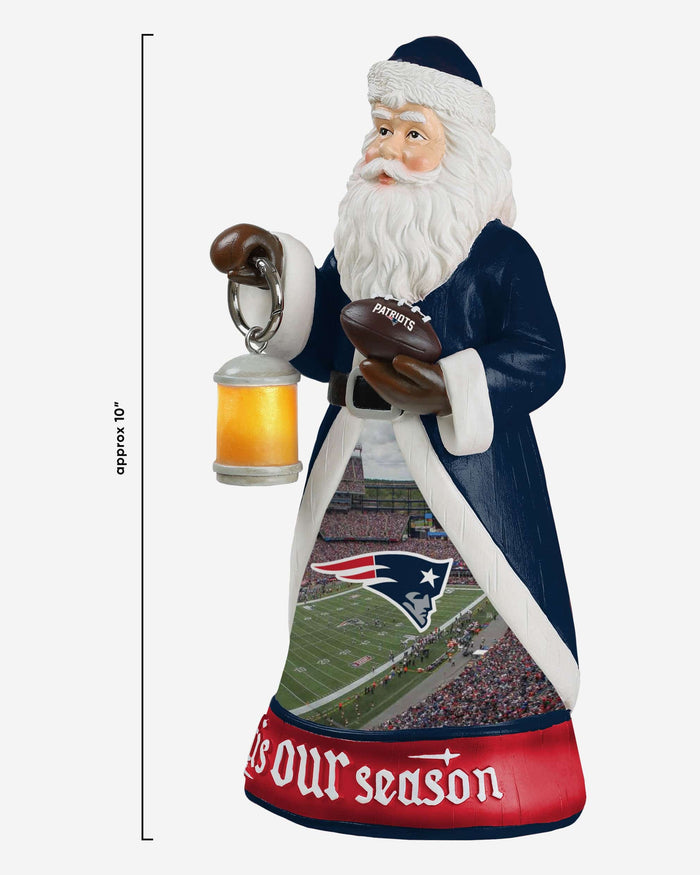 New England Patriots Santa Figure With Light Up Lantern FOCO - FOCO.com