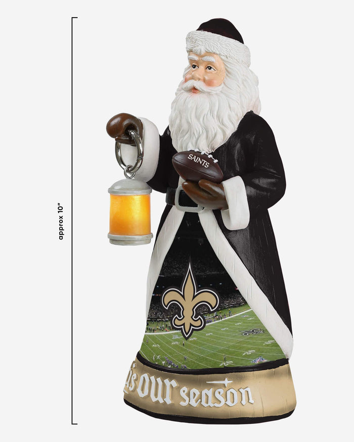 New Orleans Saints Santa Figure With Light Up Lantern FOCO - FOCO.com