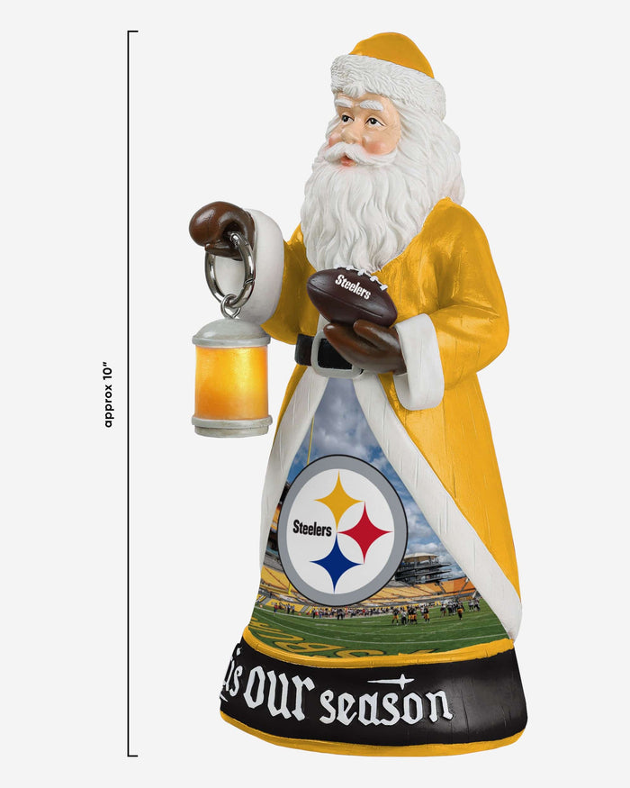 Pittsburgh Steelers Santa Figure With Light Up Lantern FOCO - FOCO.com