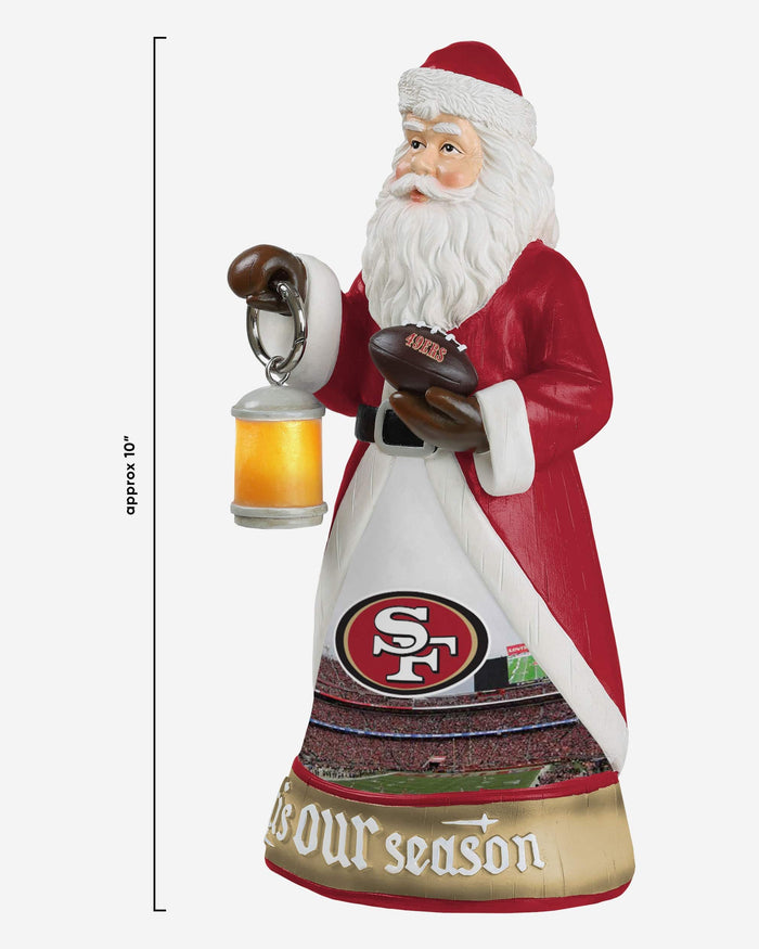 San Francisco 49ers Santa Figure With Light Up Lantern FOCO - FOCO.com