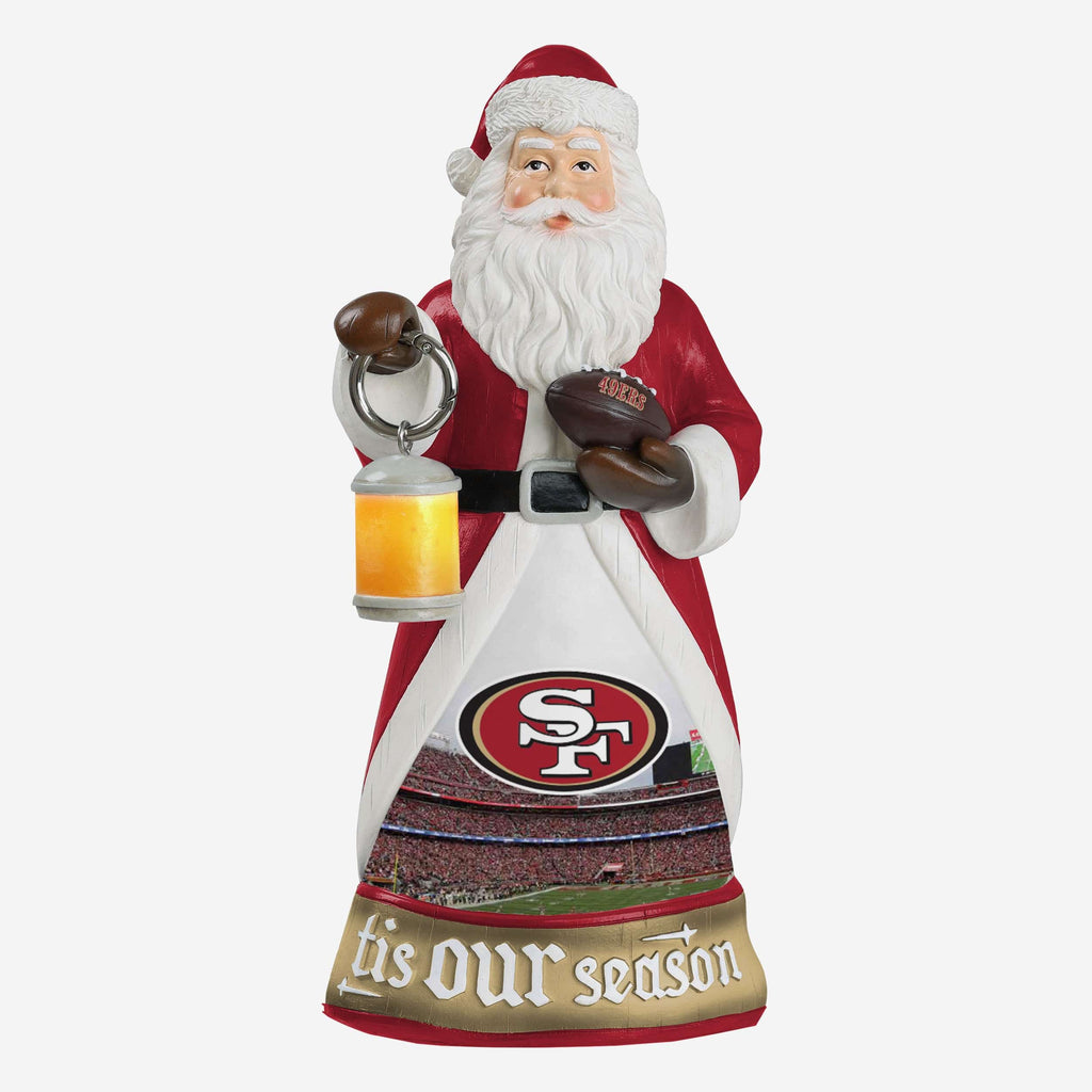 San Francisco 49ers Santa Figure With Light Up Lantern FOCO - FOCO.com