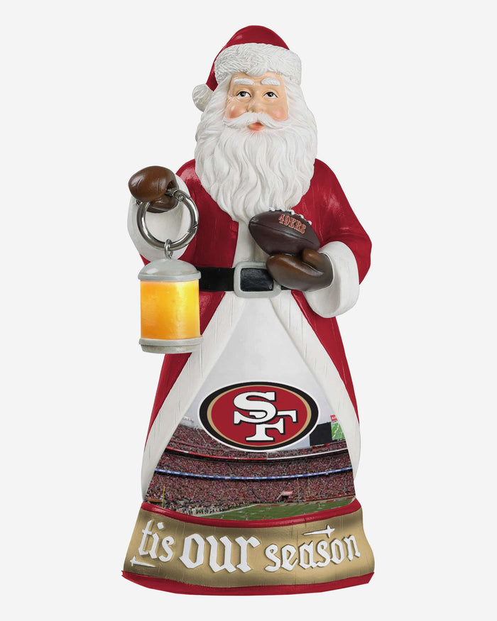 San Francisco 49ers Santa Figure With Light Up Lantern FOCO - FOCO.com