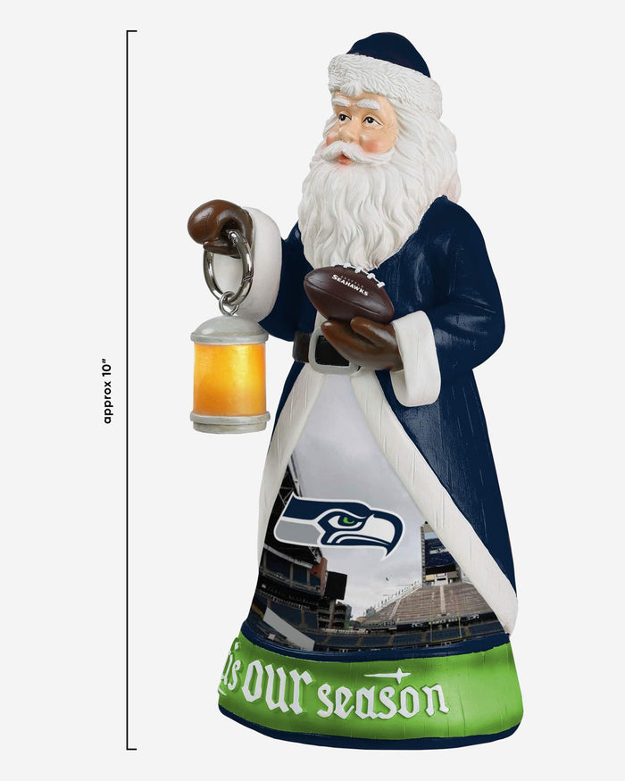 Seattle Seahawks Santa Figure With Light Up Lantern FOCO - FOCO.com