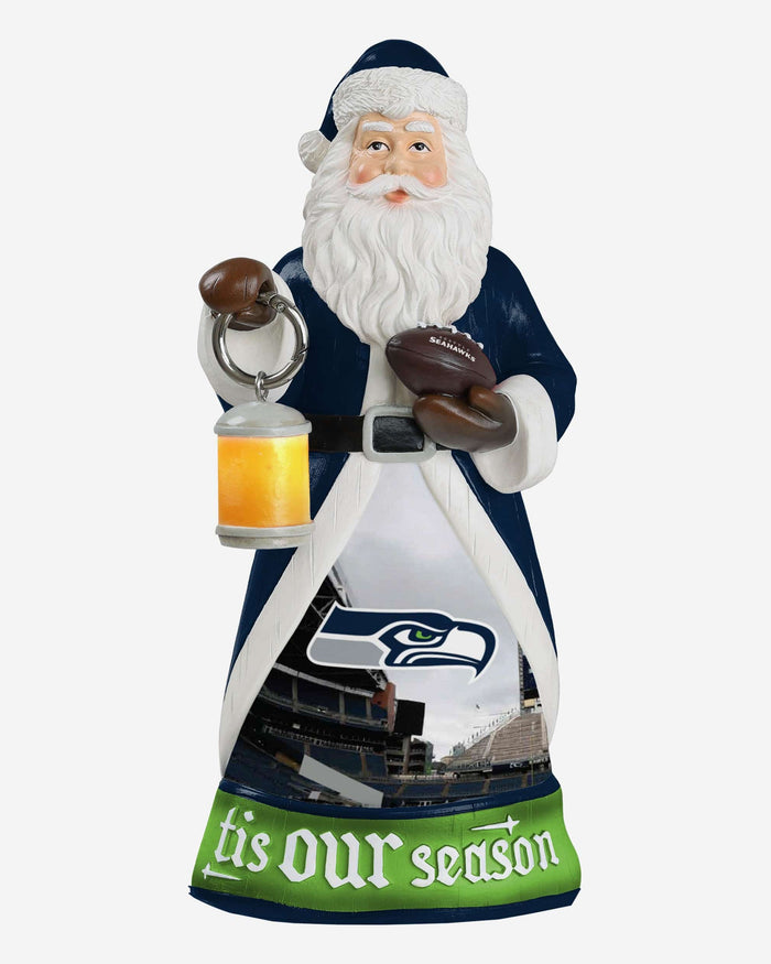 Seattle Seahawks Santa Figure With Light Up Lantern FOCO - FOCO.com