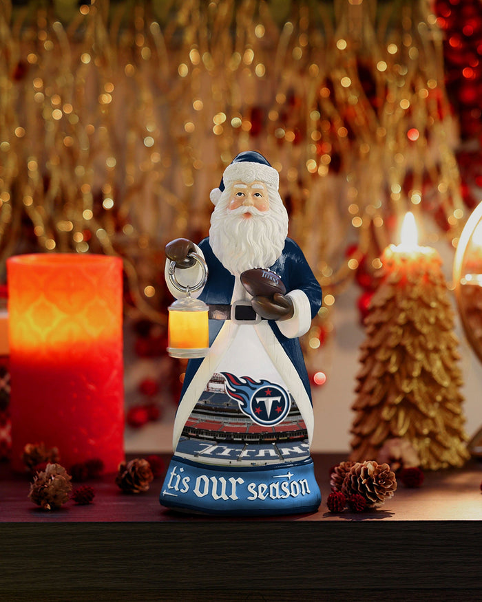 Tennessee Titans Santa Figure With Light Up Lantern FOCO - FOCO.com