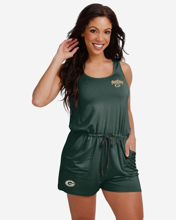 Green Bay Packers Womens Game Ready Romper FOCO S - FOCO.com