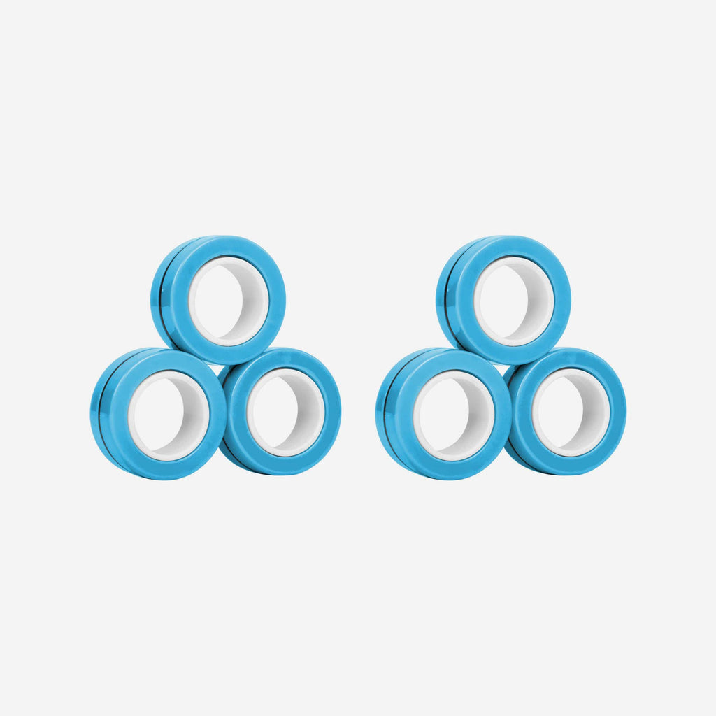 Solid Light Blue 6 Pack Magnetic Finger Rings FOCO - FOCO.com