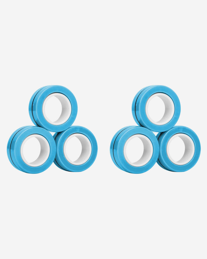 Solid Light Blue 6 Pack Magnetic Finger Rings FOCO - FOCO.com